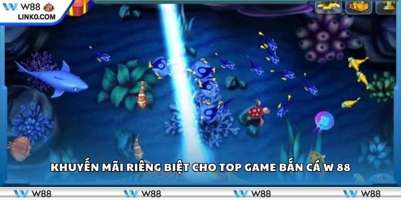 Khuyến mãi riêng biệt cho top game bắn cá W 88